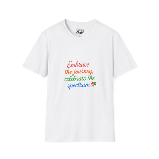 Autism Awareness - "Rainbow Infinity" -  Unisex Softstyle T-Shirt (Various Colors)