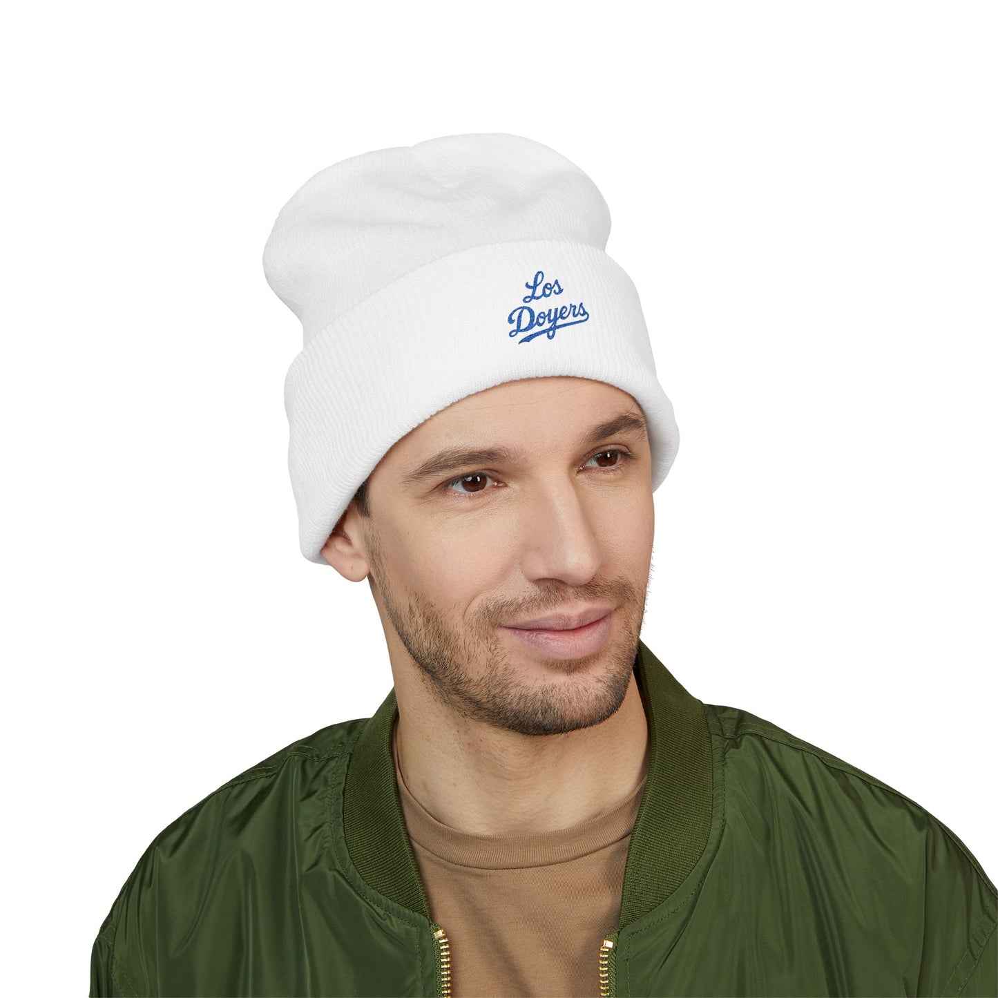 Classic Cuffed Beanie with Los Doyers Embroidery - Cozy Winter Accessory for Fans