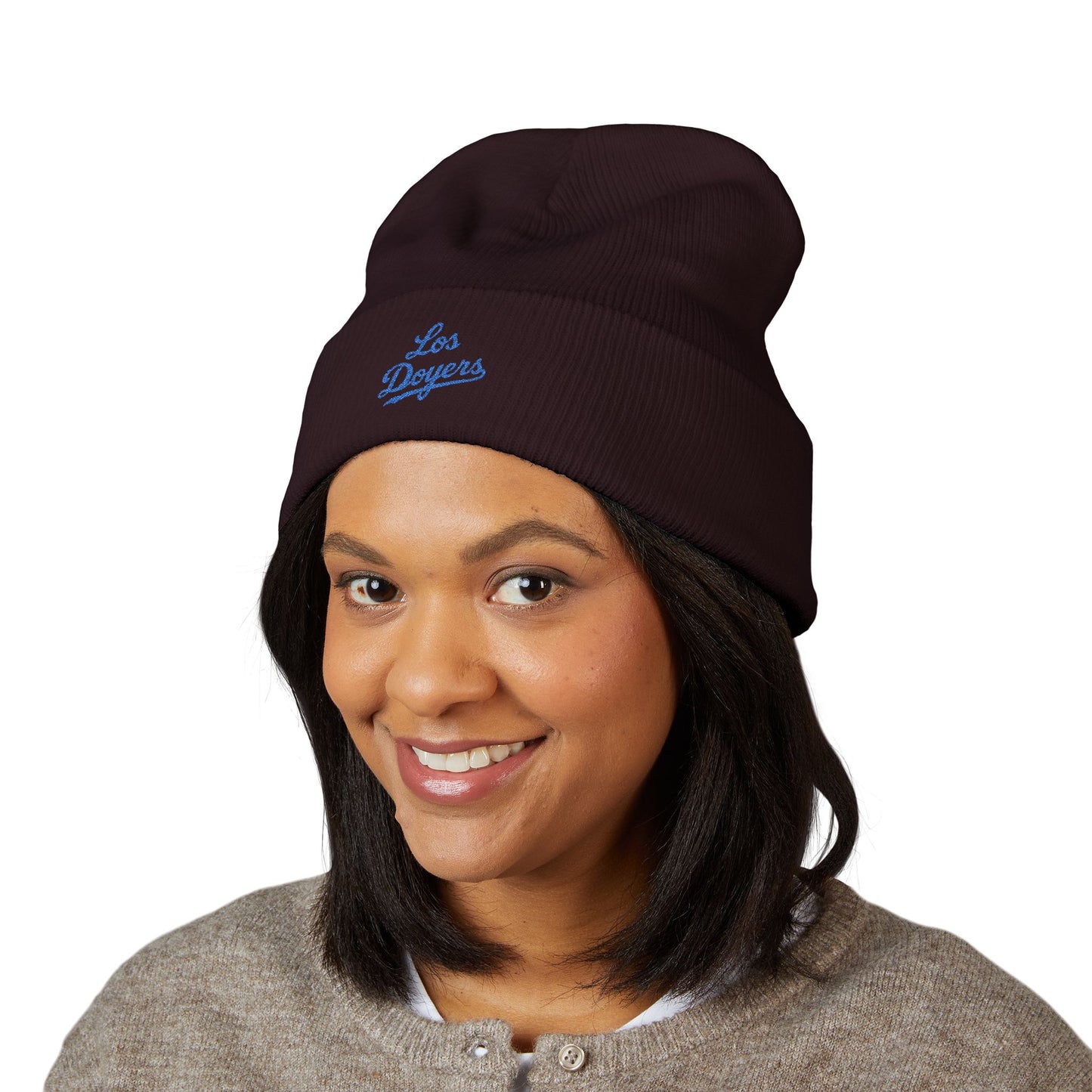 Classic Cuffed Beanie with Los Doyers Embroidery - Cozy Winter Accessory for Fans