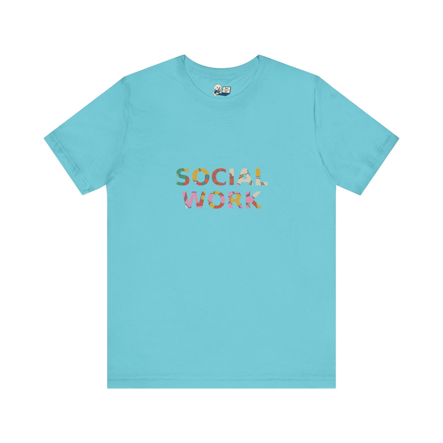 Social Work "Flower Letters" Unisex Jersey Tee - Fun & Quirky Design for Everyday Heroes