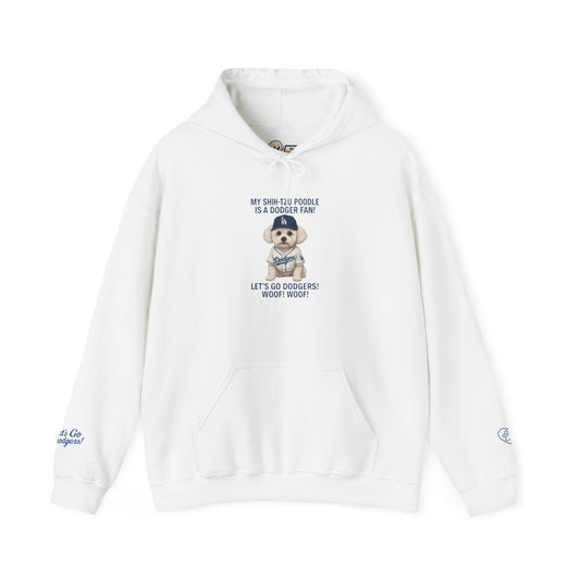 "My Shih Tzu Poodle is a Dodgers Fan" Unisex Dog Lover Hoodie
