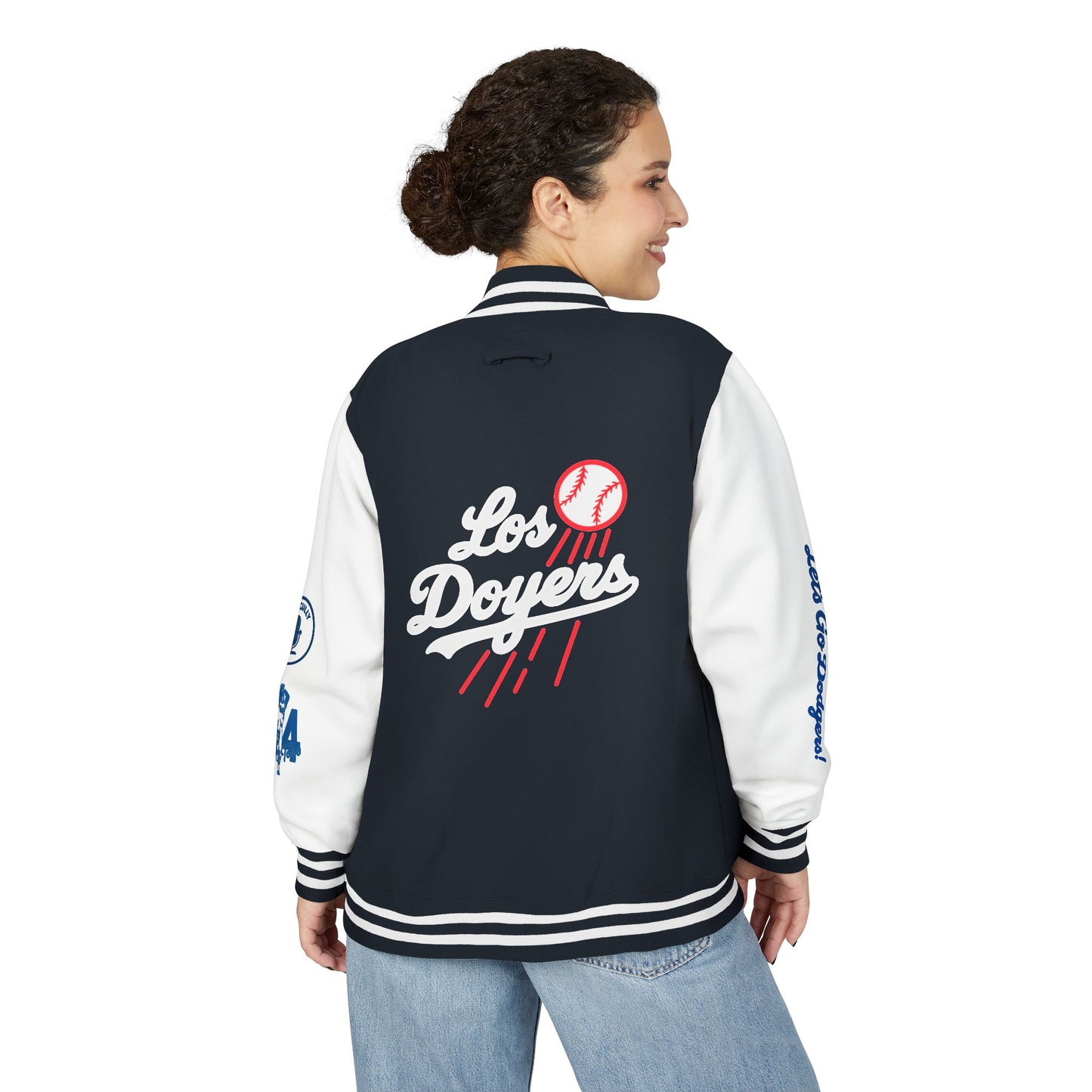 Mexican Flag Los Doyers Unisex Heavyweight - Letterman Jacket - Men & Women