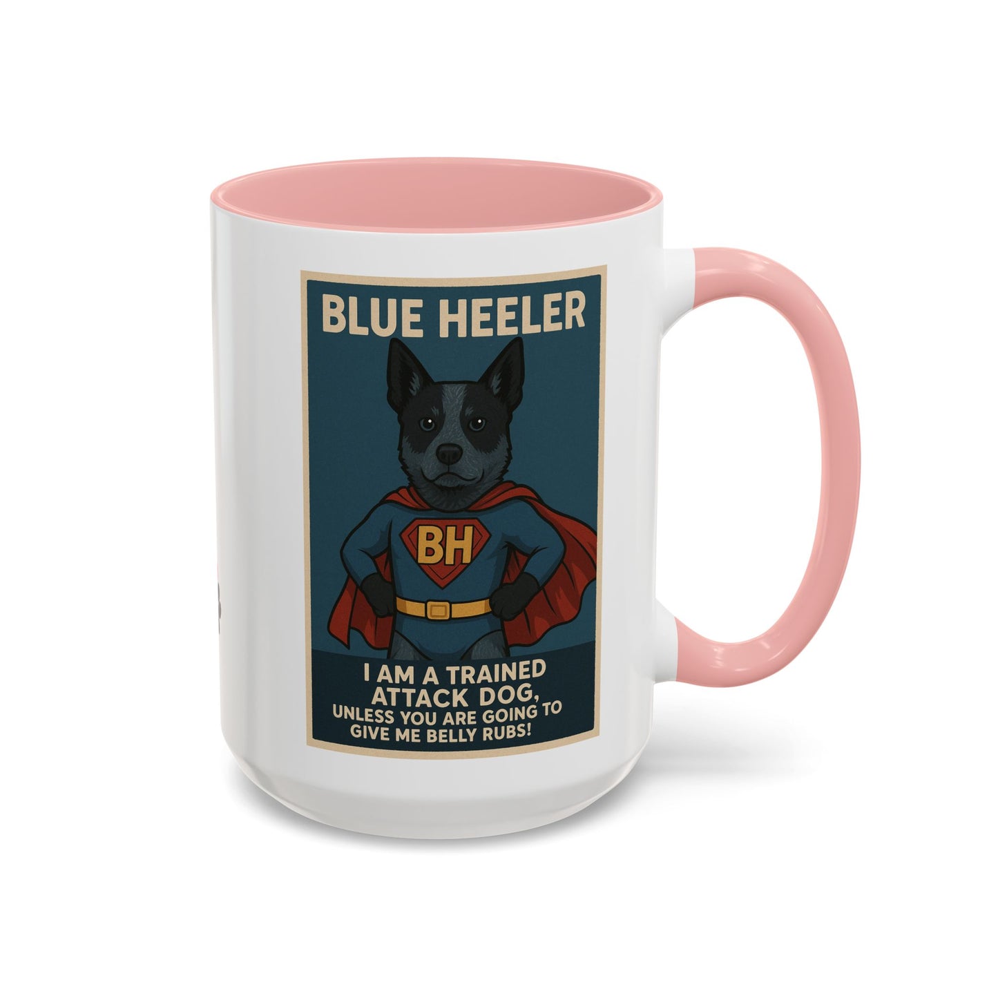 Blue Heeler "Superhero" Coffee Mug - Fun 15oz Accent Mug for Dog Lovers