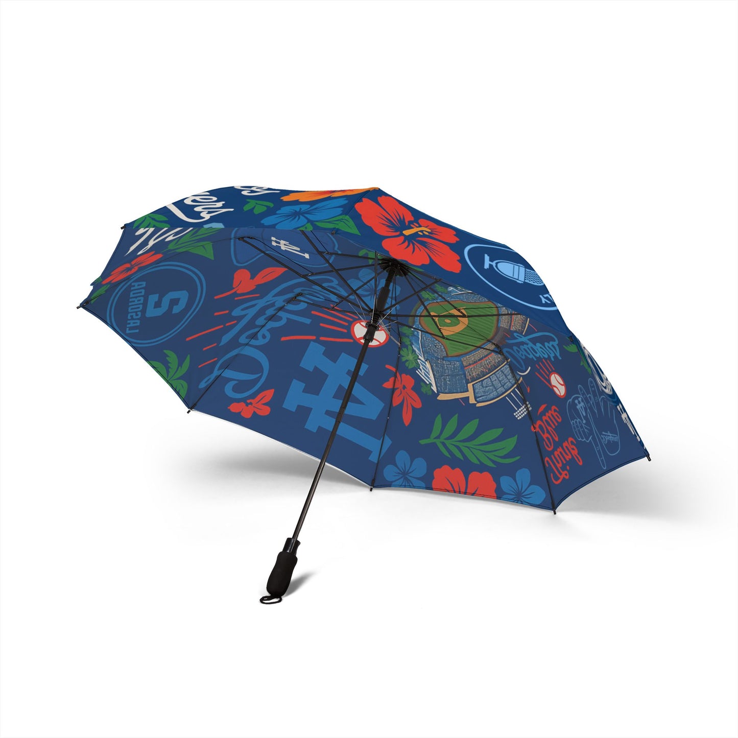 Dodgers Tropical Graphics Folding Umbrella - Fun and Functional Rain Gear