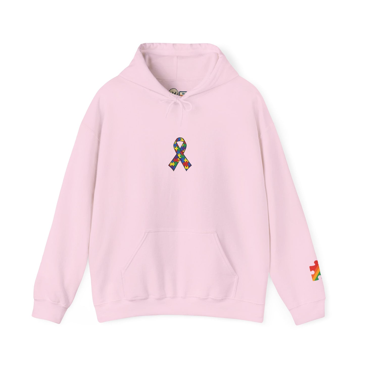 Autism Awareness - Unisex Hooded Sweatshirt - Colorful Ribbon Design