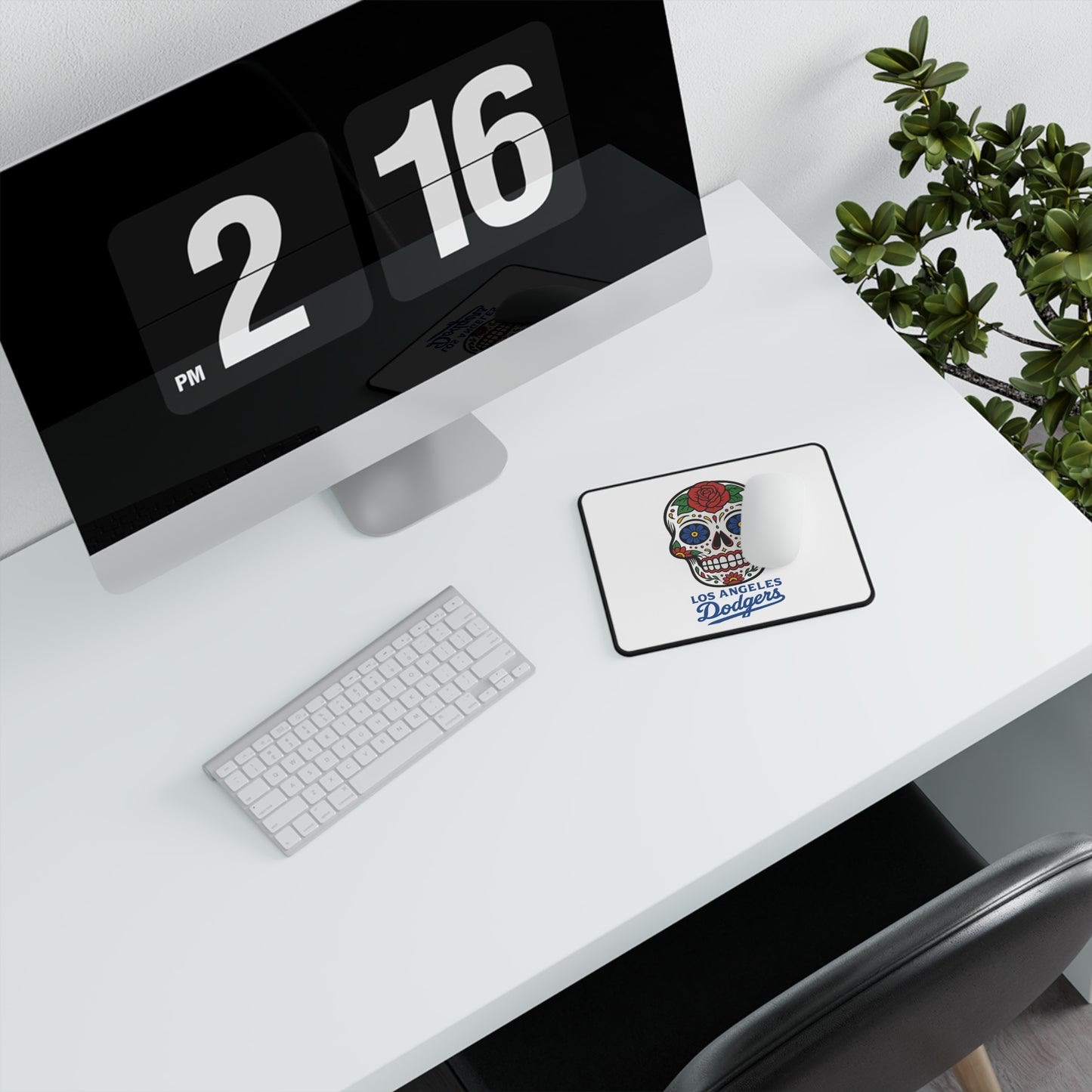 Los Angeles Dodgers Skull Design Non-Slip Mouse Pad - Electronic Accessories
