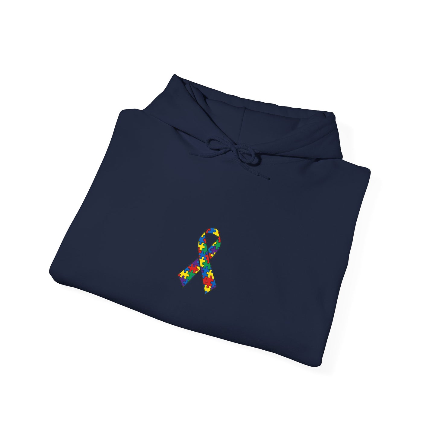 Autism Awareness - Unisex Hooded Sweatshirt - Colorful Ribbon Design