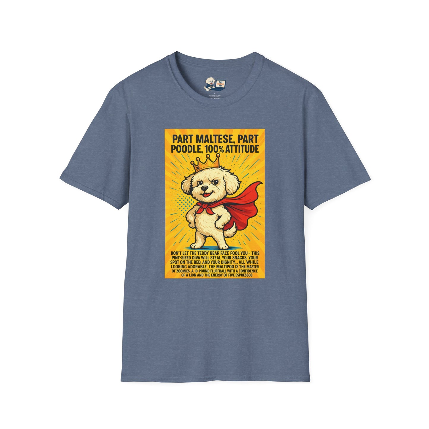 Maltipoo "Superhero" Unisex Softstyle T-Shirt – Perfect Gift for Dog Lovers!