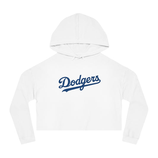 Dodgers "BADDIE" Stylish Women’s Cropped Hooded Sweatshirt