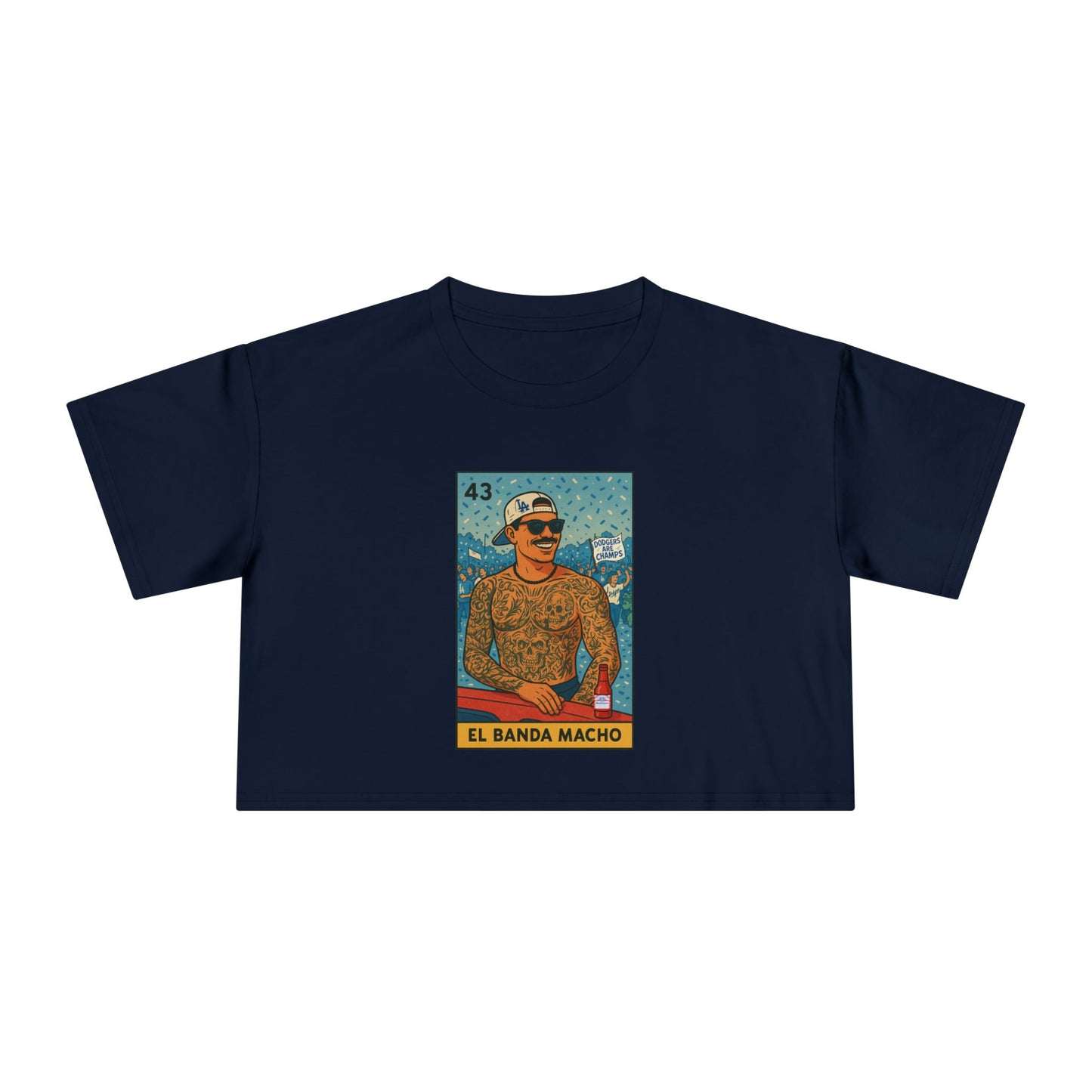 Dodgers-EL BANDA MACHO- Anthony Banda- Women's Crop Tee - El Banda Macho, Cute Summer Top, Casual Wear, Gift for Her, Trendy Fashion