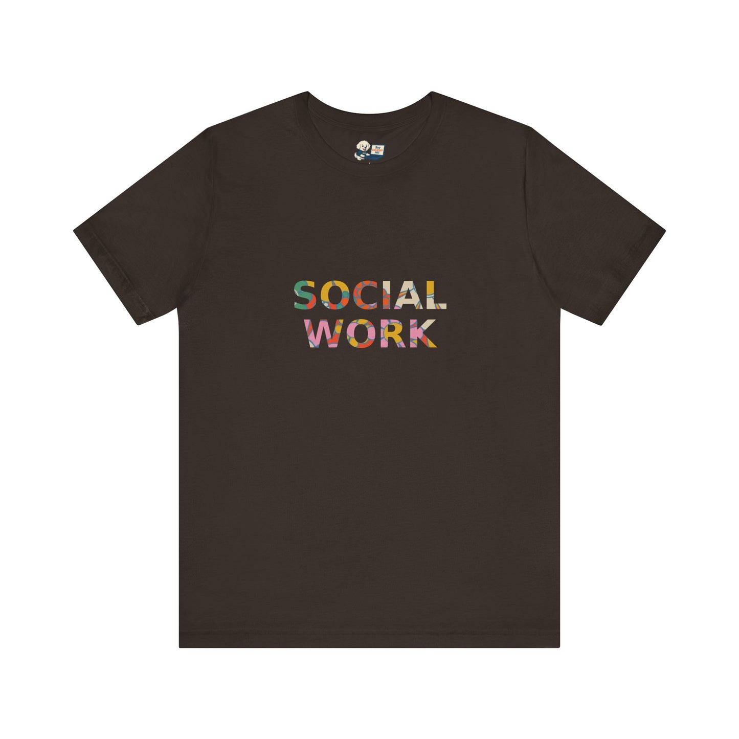 Social Work "Flower Letters" Unisex Jersey Tee - Fun & Quirky Design for Everyday Heroes