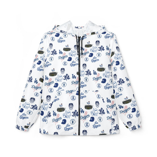 Los Angeles Dodgers "Lots of Logos" Windbreaker Jacket - Original Design - Perfect for Game Days & Outdoor Adventures