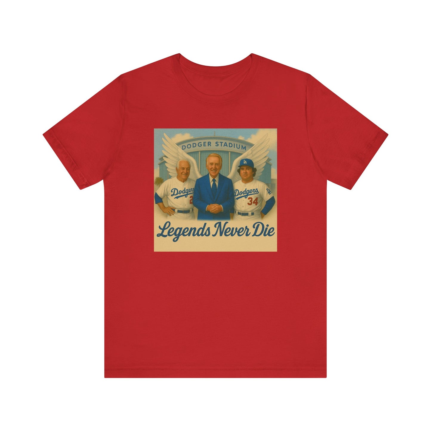 "Legends Never Die" Los Angeles Dodgers Tribute Tee - Unisex Jersey Short Sleeve