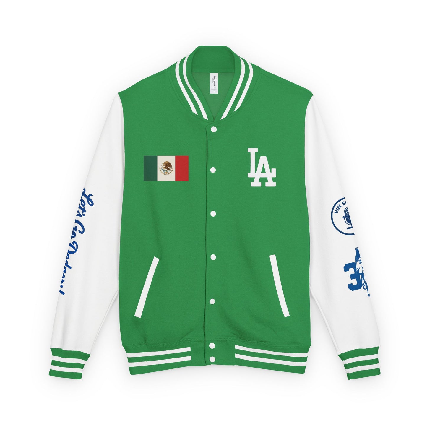 Mexican Flag Los Doyers Unisex Heavyweight - Letterman Jacket - Men & Women