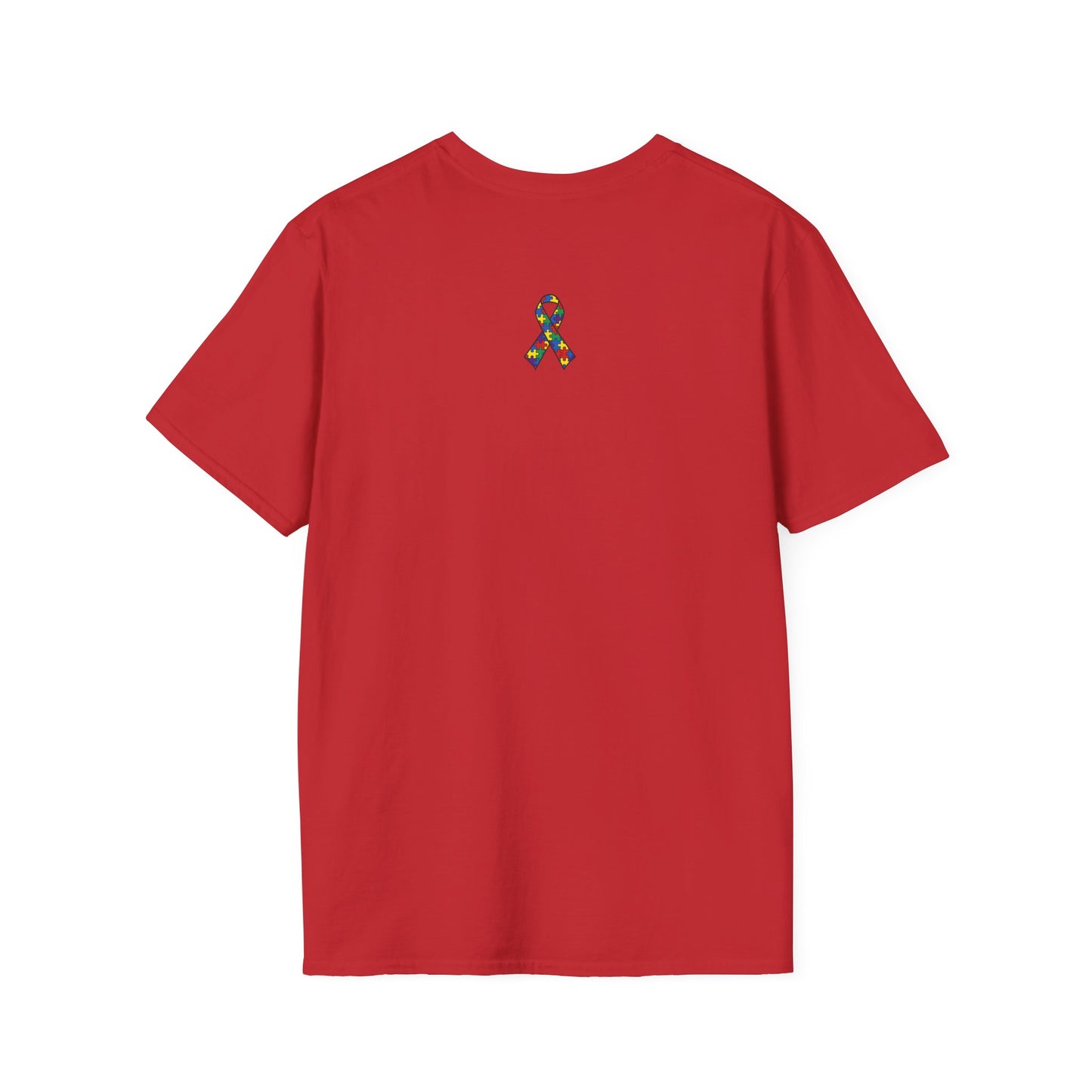 Autism Awareness - "Rainbow Puzzle Piece Butterfly" - Unisex Softstyle T-Shirt (Various Colors)