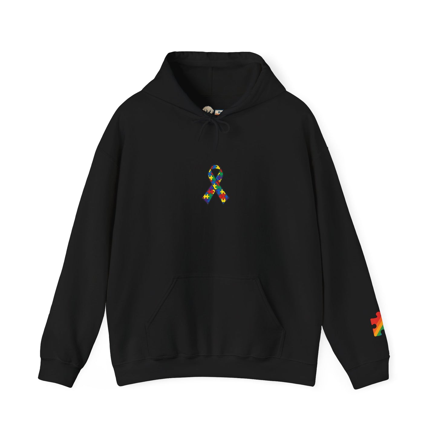 Autism Awareness - Unisex Hooded Sweatshirt - Colorful Ribbon Design