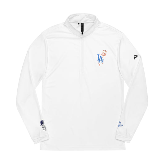 L.A. Logo Men's Adidas® Dodgers Quarter-Zip Pullover - Embroidered Sportswear