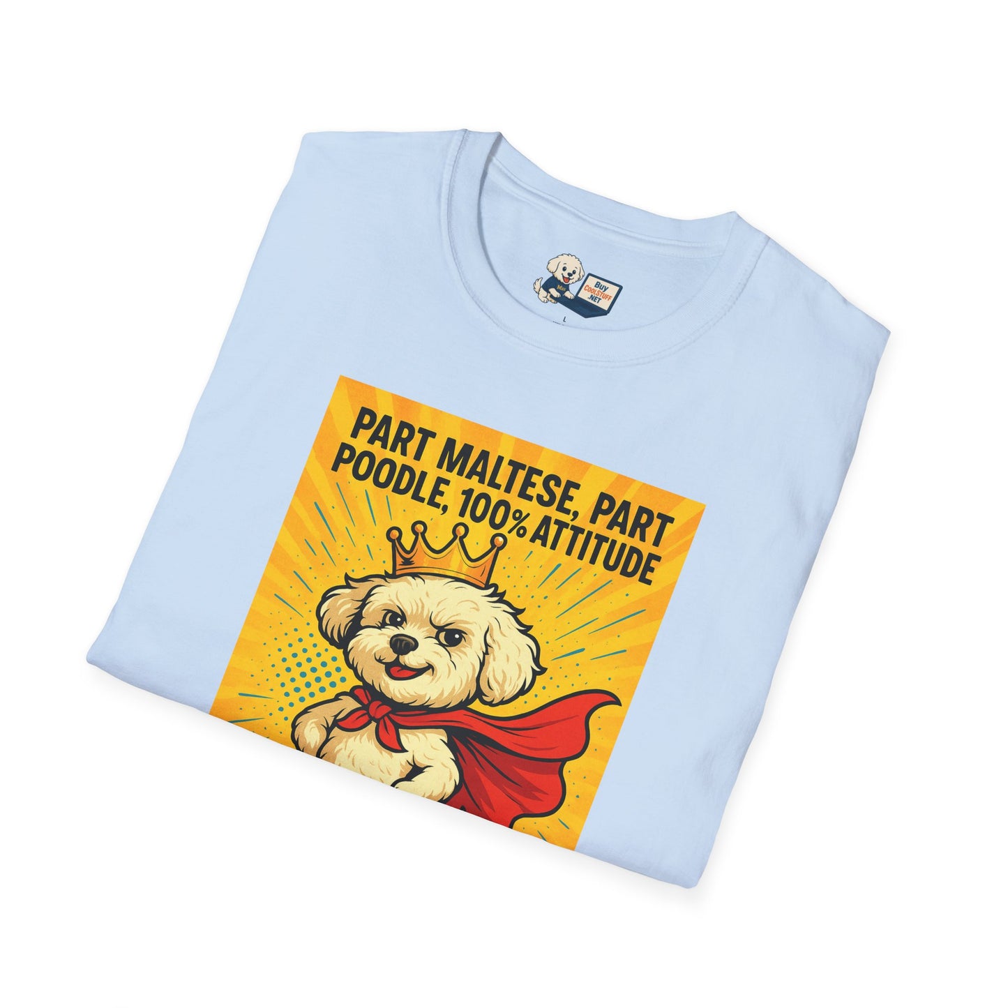 Maltipoo "Superhero" Unisex Softstyle T-Shirt – Perfect Gift for Dog Lovers!
