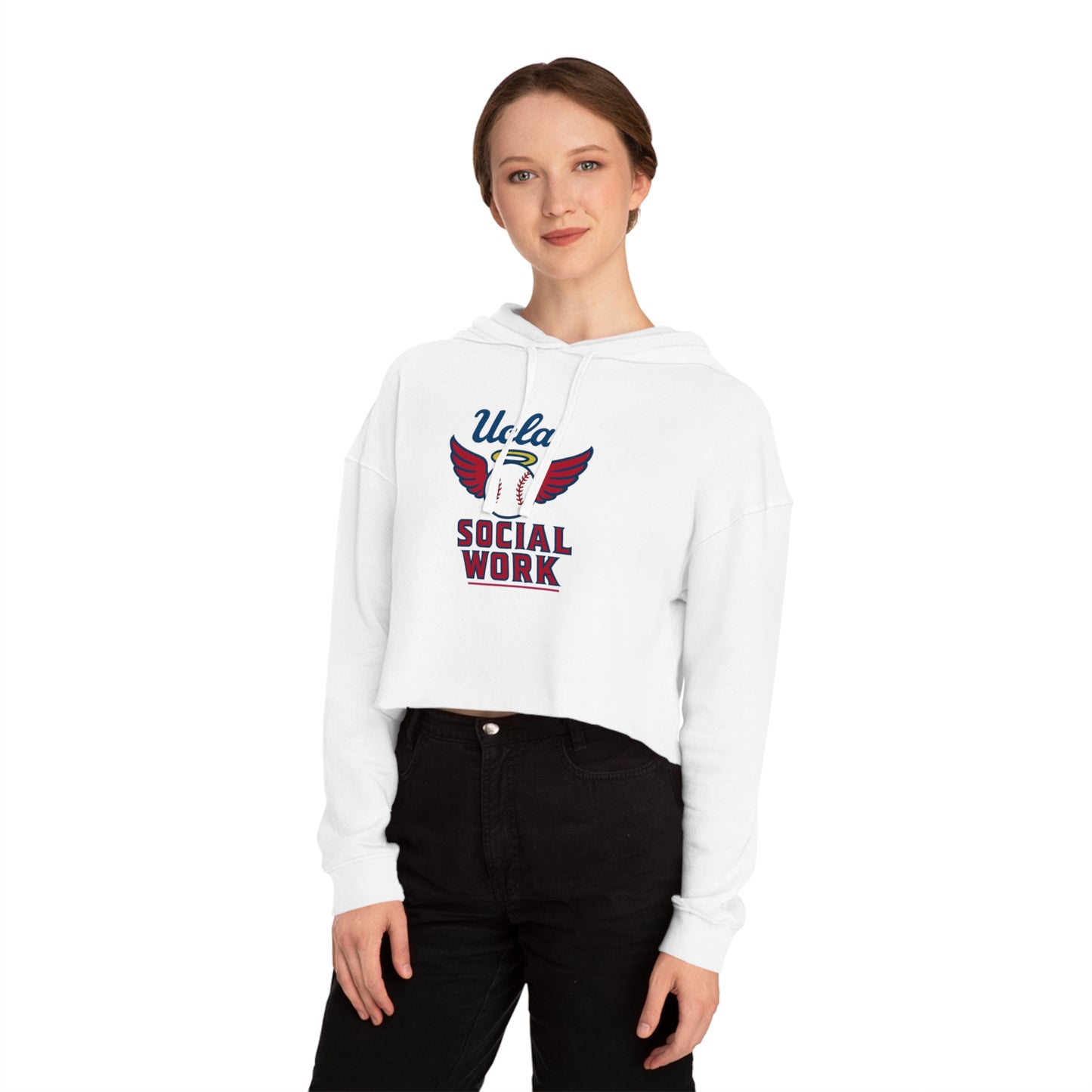UCLA Social Work Women's Cropped Hooded Sweatshirt