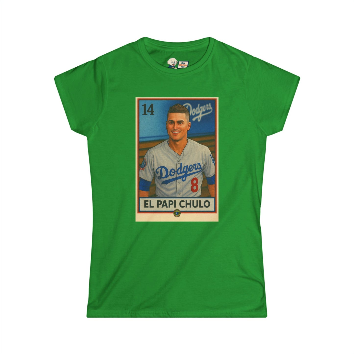 Dodgers - Kike Hernandez (EL PAPI CHULO) Loteria Women's Softstyle Tee, Retro Baseball Shirt, Casual Sportswear