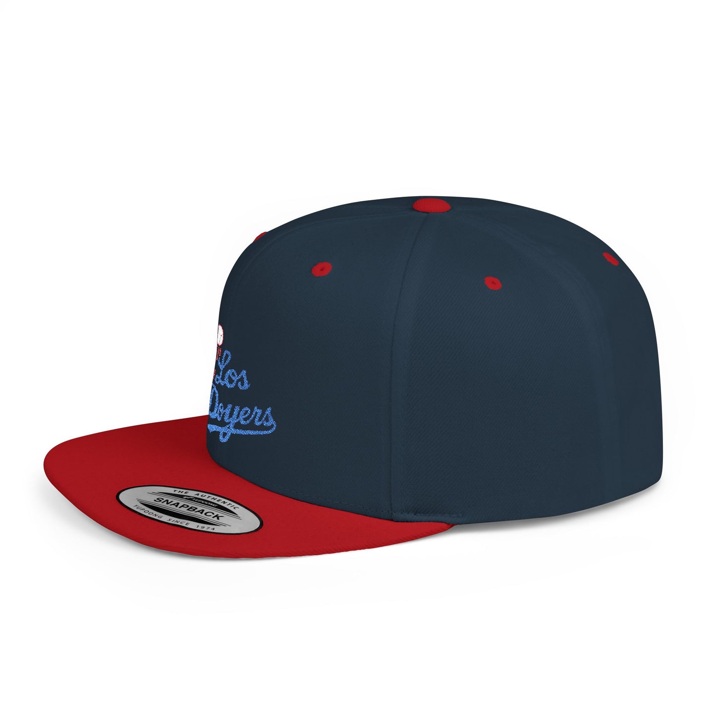Los Doyers Embroidery Stylish Flat Bill Snapback Cap