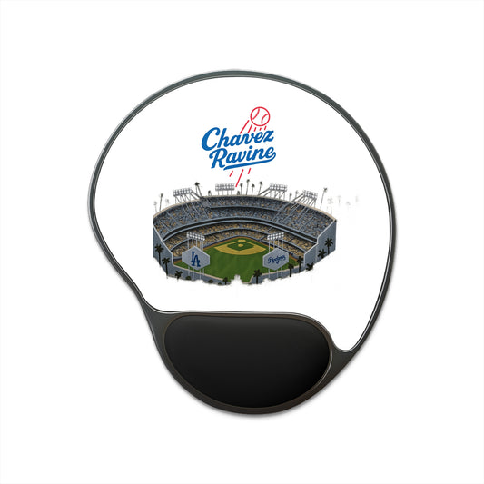Chavez Ravine Baseball Mouse Pad with Wrist Rest