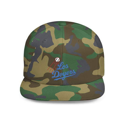 Los Doyers Embroidery Stylish Flat Bill Snapback Cap