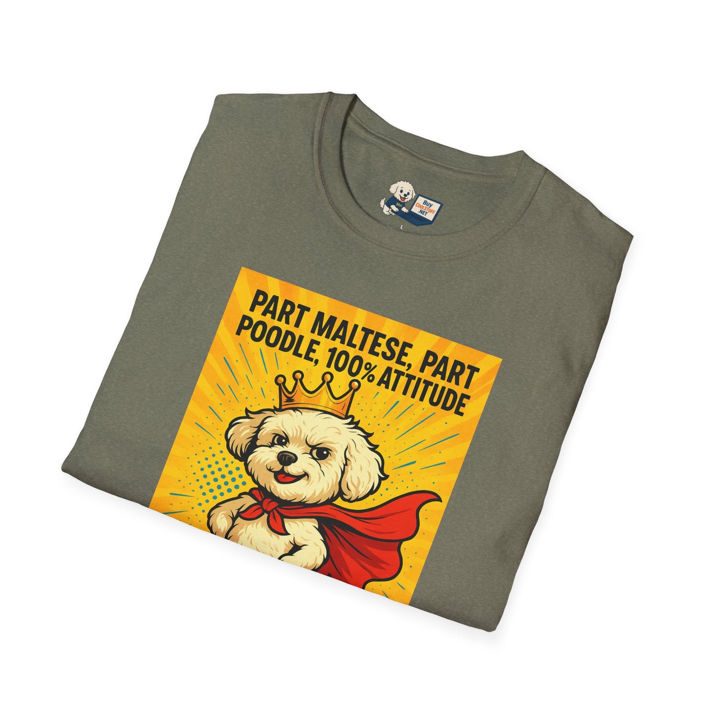 Maltipoo "Superhero" Unisex Softstyle T-Shirt – Perfect Gift for Dog Lovers!