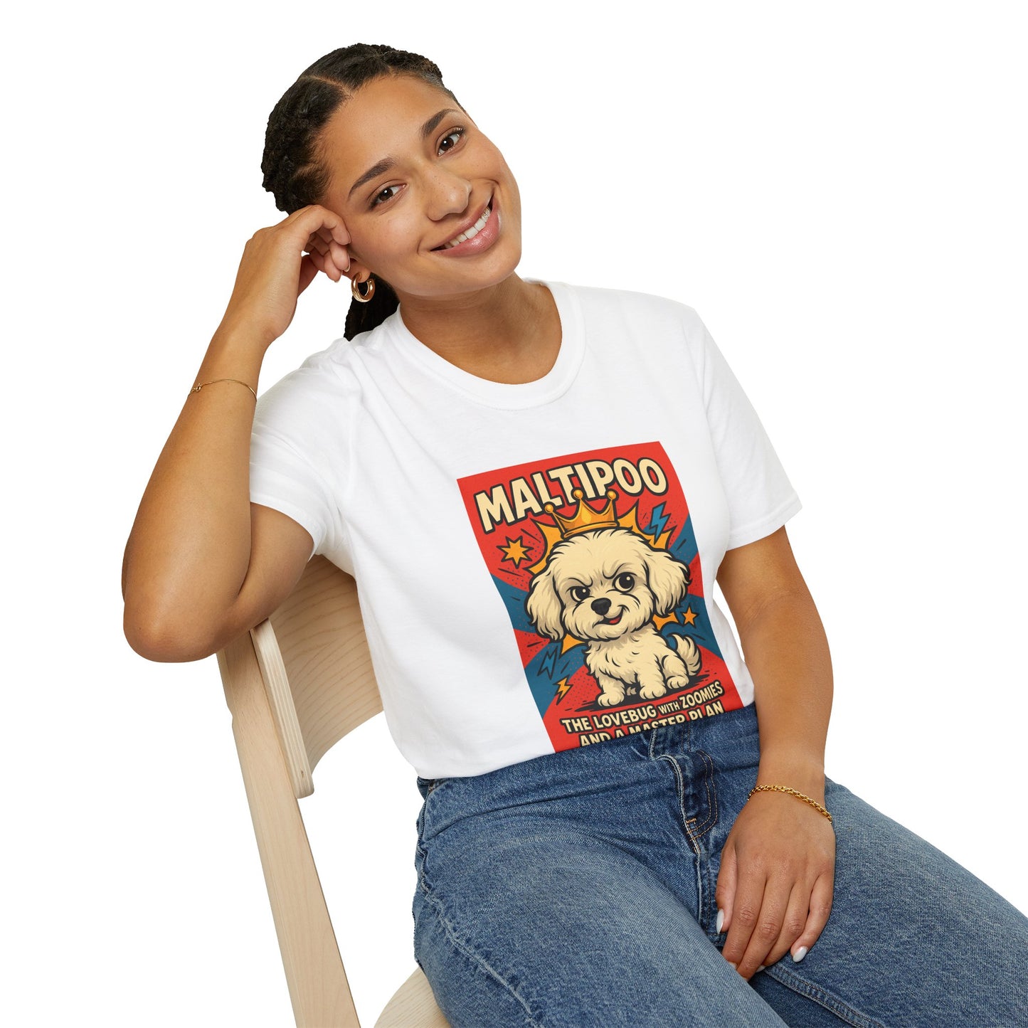 Maltipoo Lovebug Unisex Softstyle T-Shirt – Perfect Gift for Dog Lovers!