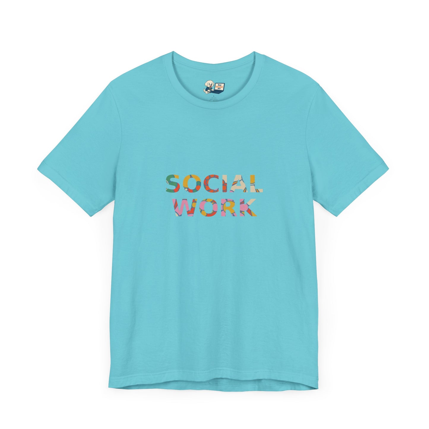 Social Work "Flower Letters" Unisex Jersey Tee - Fun & Quirky Design for Everyday Heroes