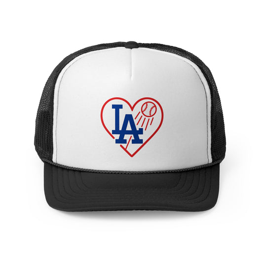 L.A. Baseball Heart Trucker Cap - Perfect for Men & Women (Various Colors)