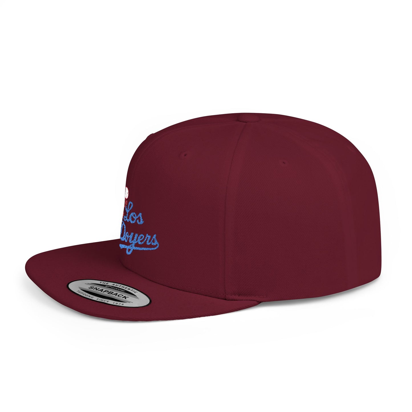 Los Doyers Embroidery Stylish Flat Bill Snapback Cap