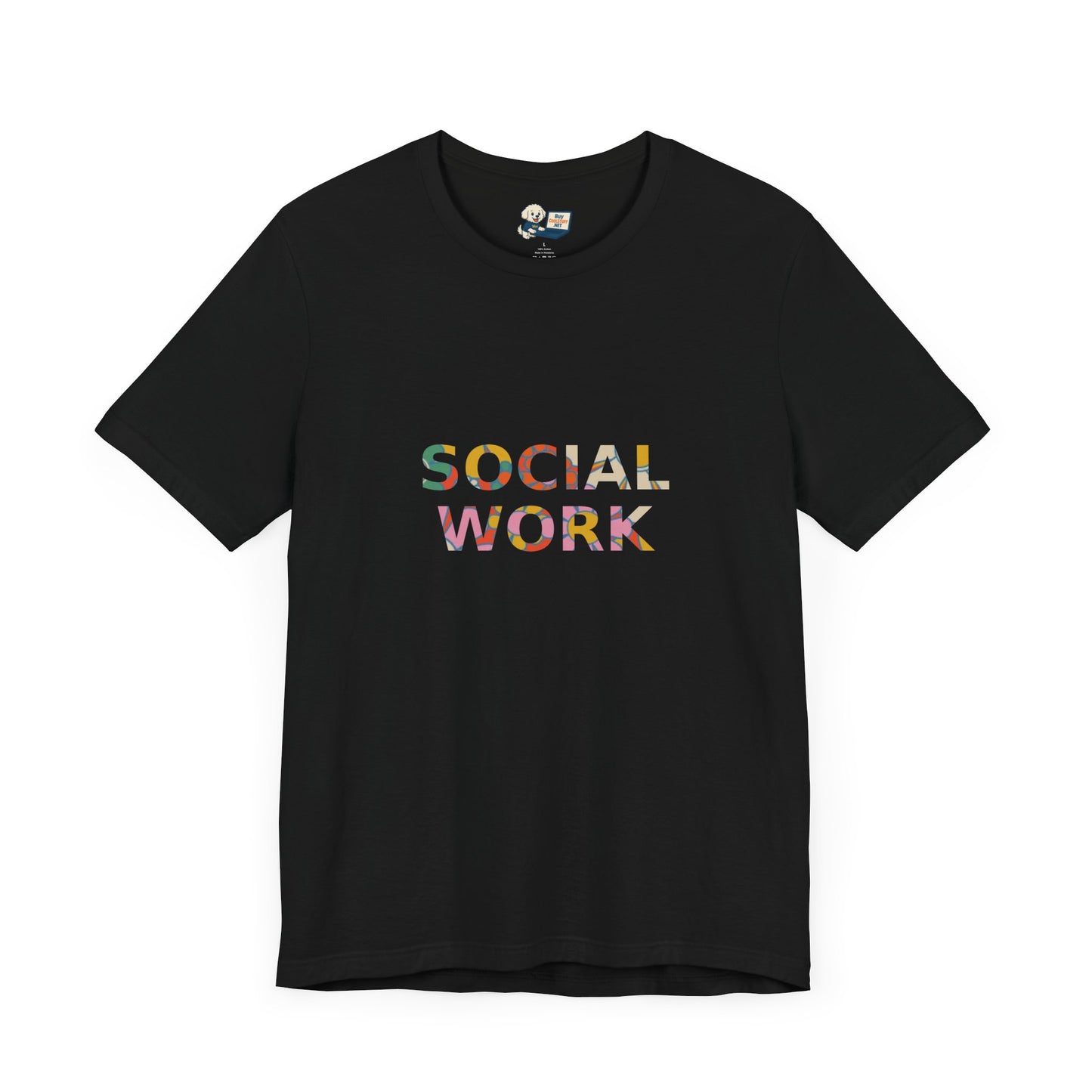 Social Work "Flower Letters" Unisex Jersey Tee - Fun & Quirky Design for Everyday Heroes