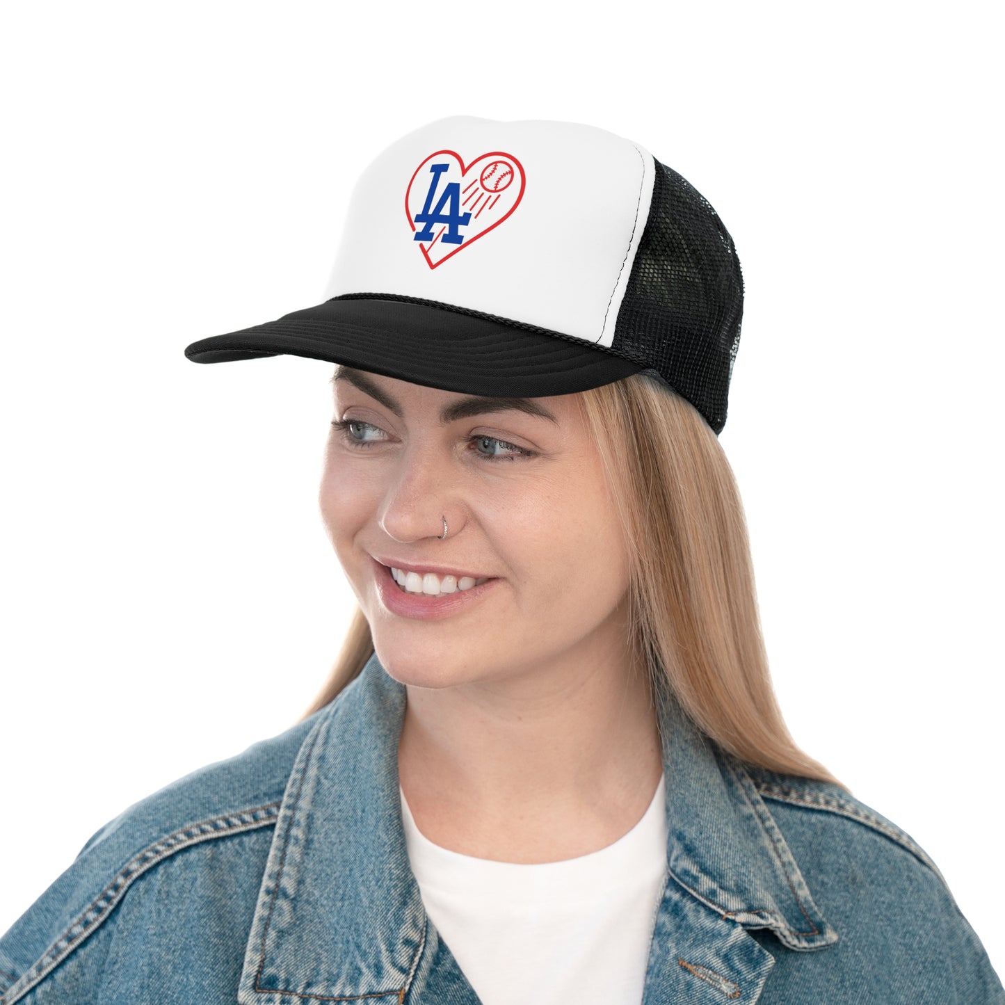 L.A. Baseball Heart Trucker Cap - Perfect for Men & Women (Various Colors)