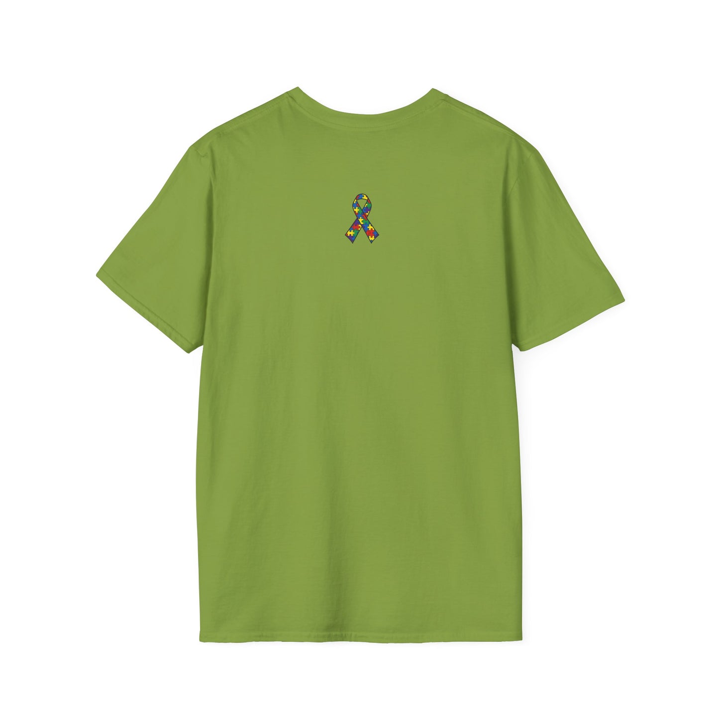 Autism Awareness - "Rainbow Puzzle Piece Butterfly" - Unisex Softstyle T-Shirt (Various Colors)