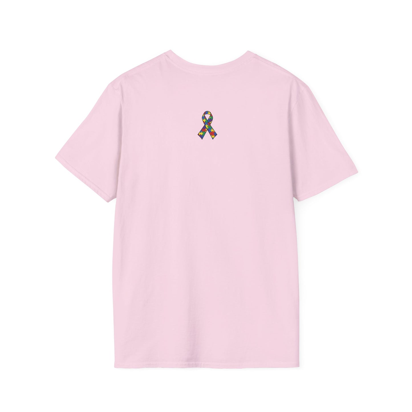 Autism Awareness - "Rainbow Puzzle Piece Butterfly" - Unisex Softstyle T-Shirt (Various Colors)