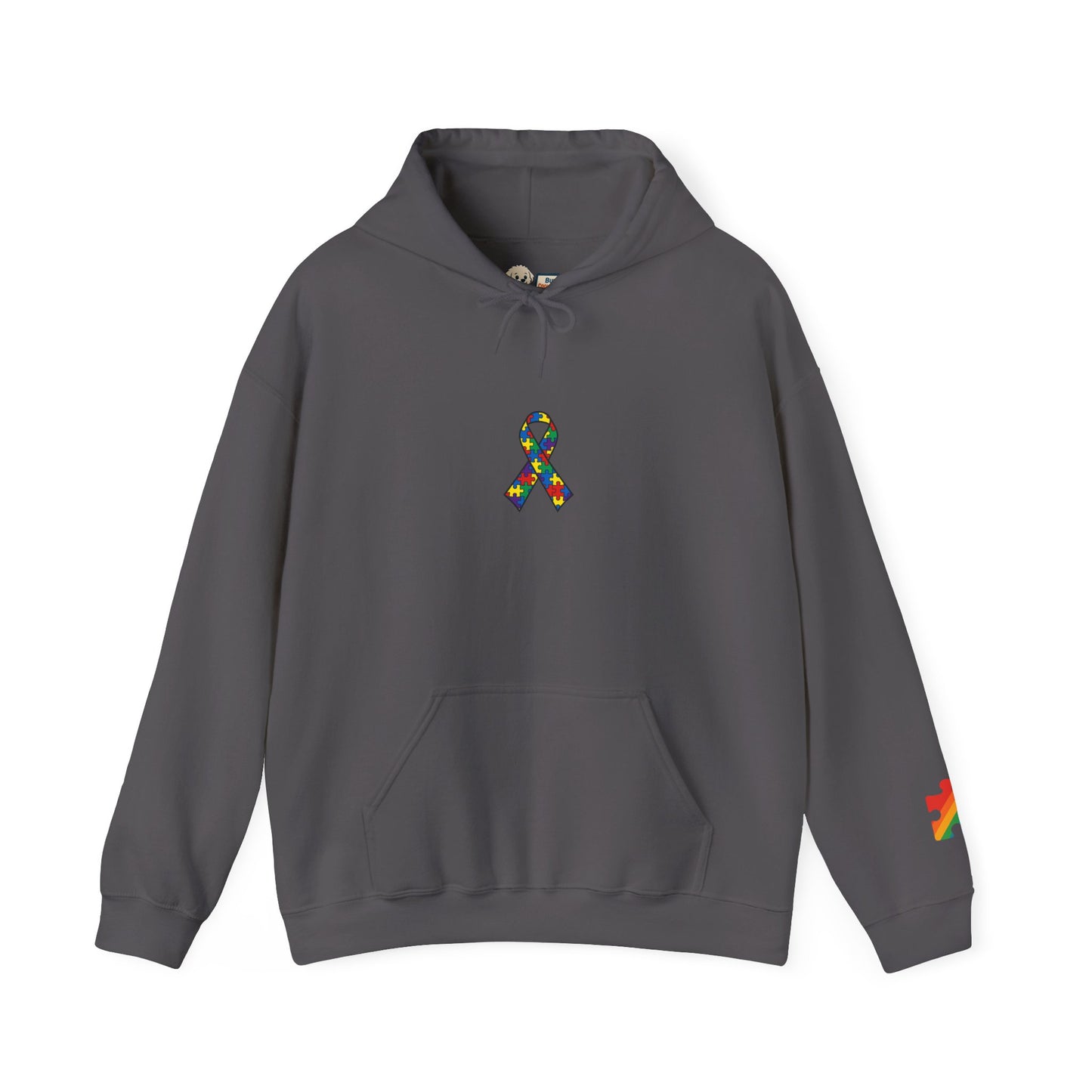 Autism Awareness - Unisex Hooded Sweatshirt - Colorful Ribbon Design