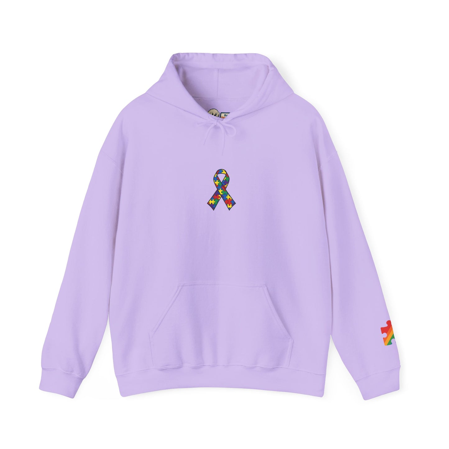 Autism Awareness - Unisex Hooded Sweatshirt - Colorful Ribbon Design