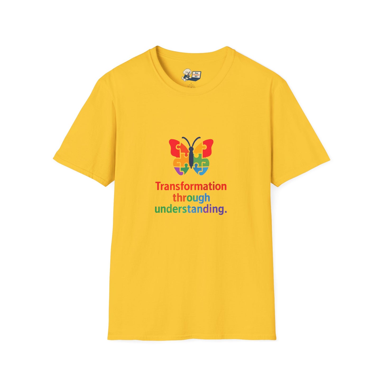 Autism Awareness - "Transformation Through Understanding" -  Unisex Softstyle T-Shirt (Various Colors)