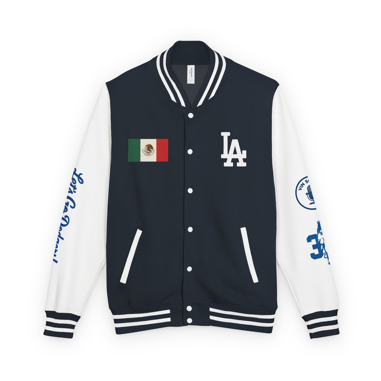 Mexican Flag Los Doyers Unisex Heavyweight - Letterman Jacket - Men & Women