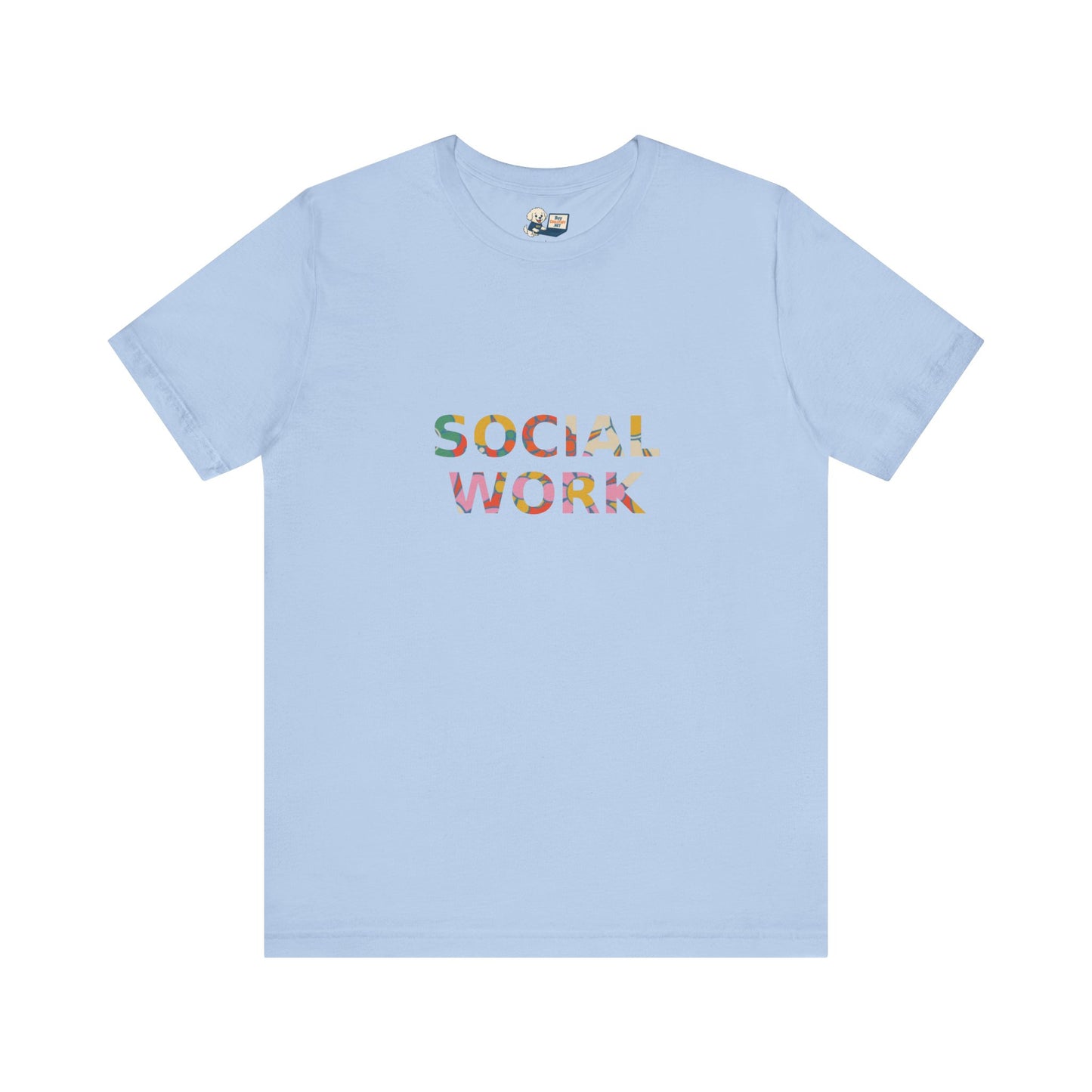 Social Work "Flower Letters" Unisex Jersey Tee - Fun & Quirky Design for Everyday Heroes