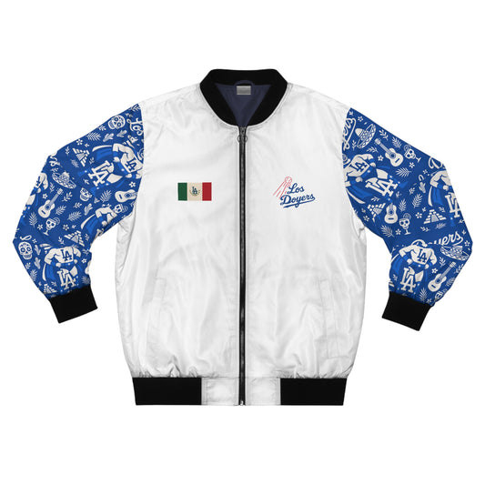 Dodgers - Los Doyers - Mexican Players Bomber Jacket - White