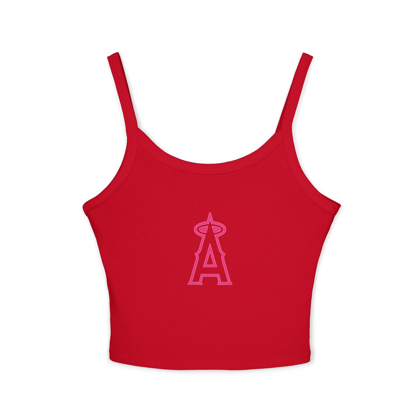 Angels Baseball Spaghetti Strap Tank Top with Pink Logo