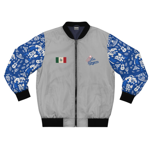 Dodgers - Los Doyers - Mexican Players Bomber Jacket - Grey