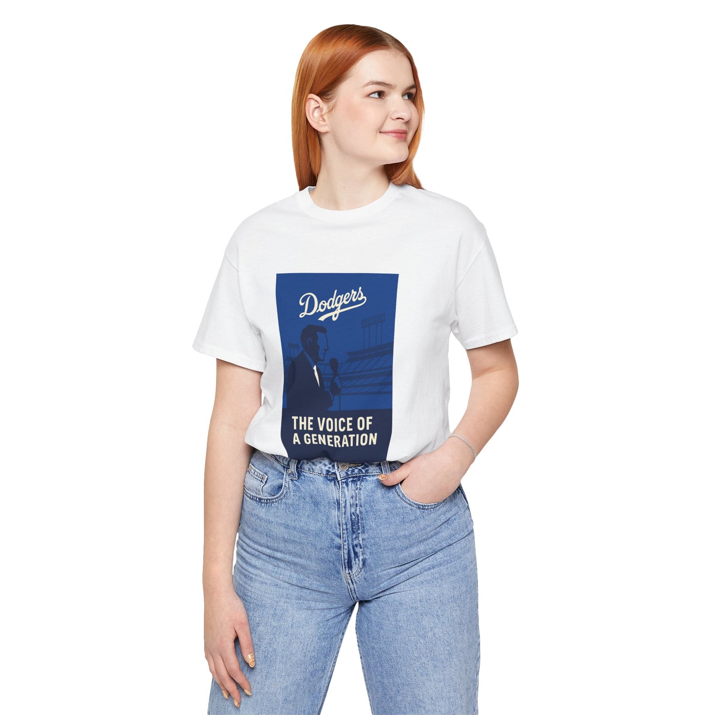 Dodgers Vin Scully "The Voice Of A Generation"  Tee - Unisex Jersey Short Sleeve