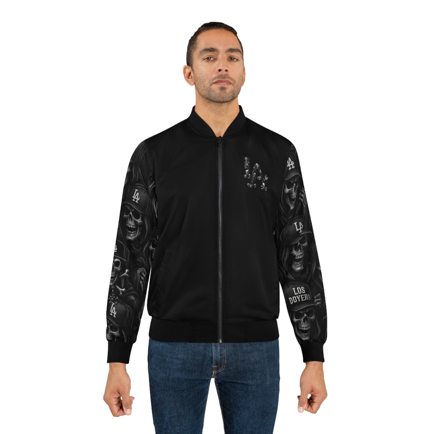 DODGERS-Skull Bomber Jacket