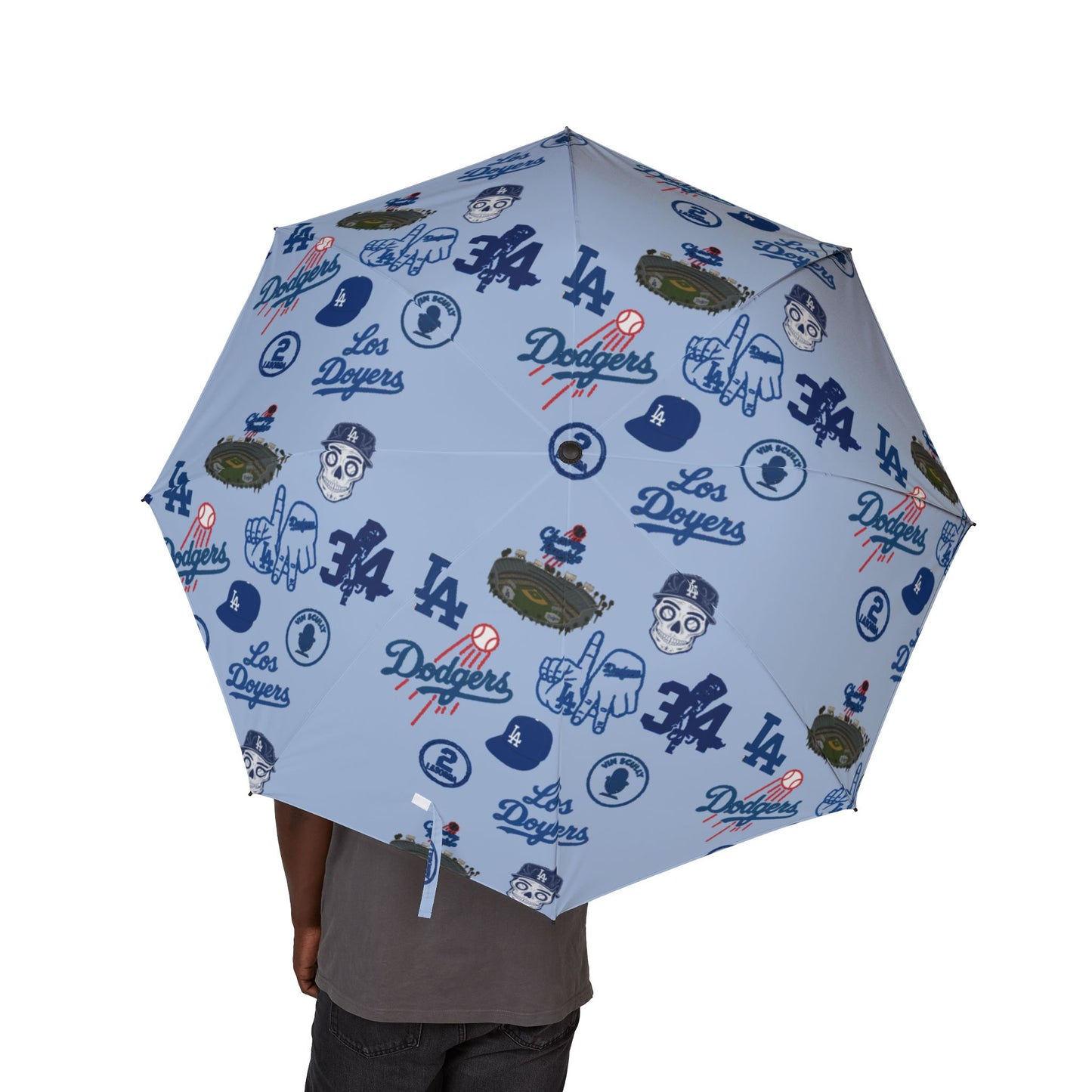 Dodgers Multi-Logo Tribute - Foldable Umbrella - Semi-Automatic