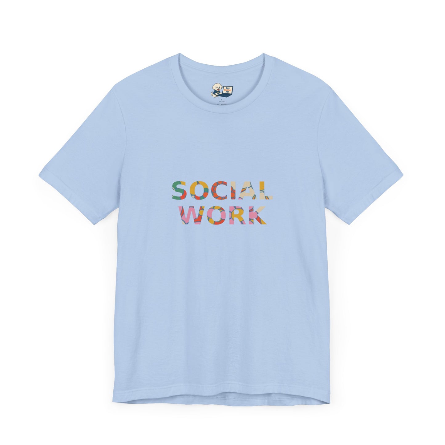 Social Work "Flower Letters" Unisex Jersey Tee - Fun & Quirky Design for Everyday Heroes