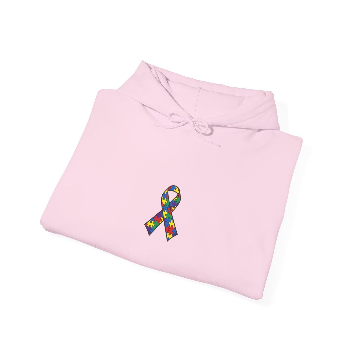 Autism Awareness - Unisex Hooded Sweatshirt - Colorful Ribbon Design