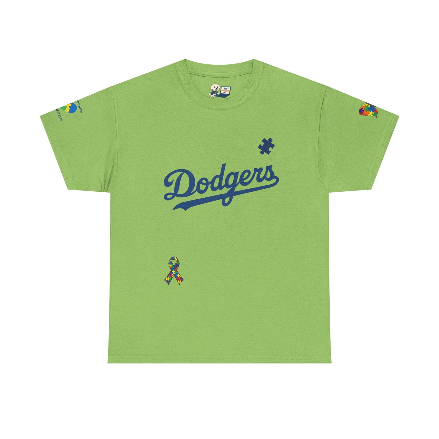 Autism Awareness - Dodgers Tee -Unisex Heavy Cotton Tee - Men & Women